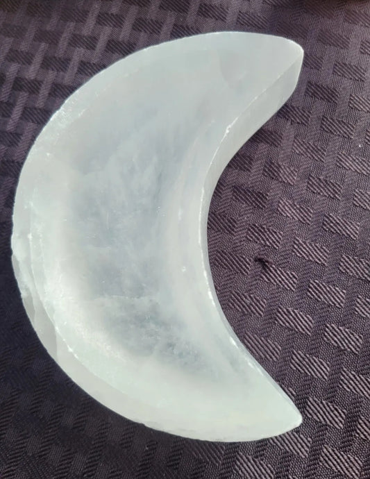 4 inch Selenite moon bowl