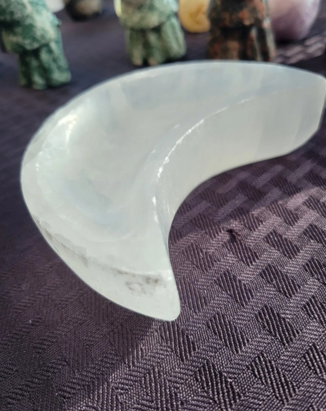 4 inch Selenite moon bowl