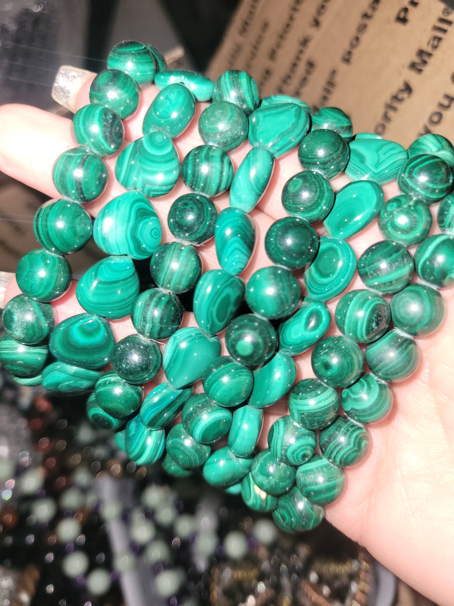 Malachite bracelets