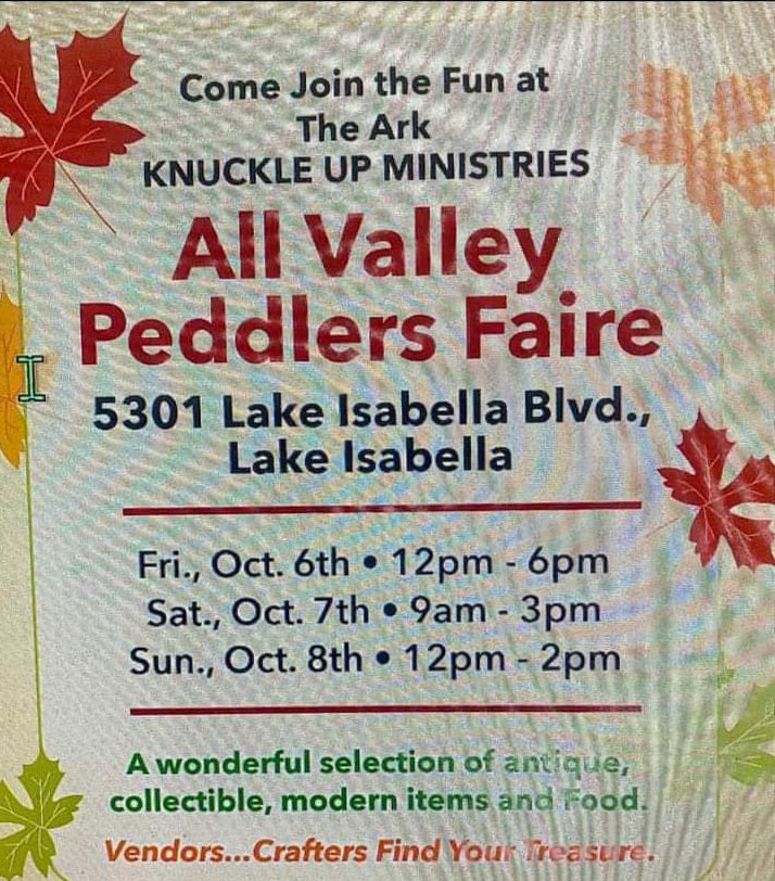 Peddlers fair oct 6-8